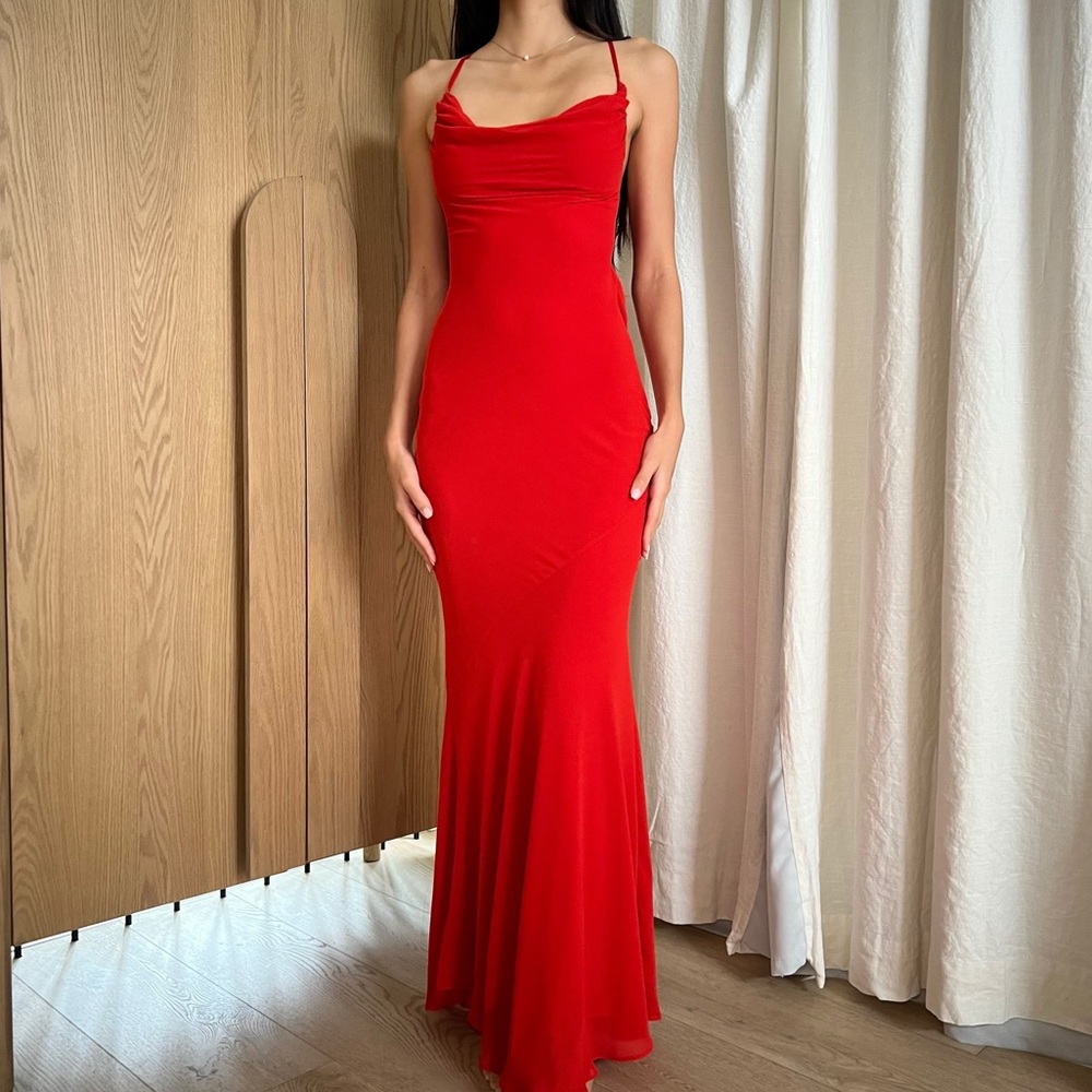 Chloe Gown in Fiery red
